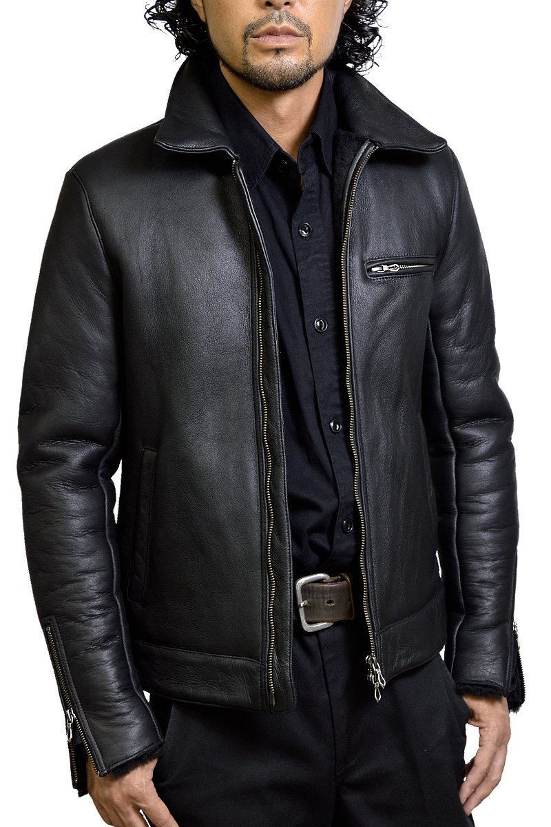 美品✨️ LITHIUM HOMME ムートン 羊革 シングルライダース LITHIUM HOMME（ライダースジャケット）のフリマアイテム一覧